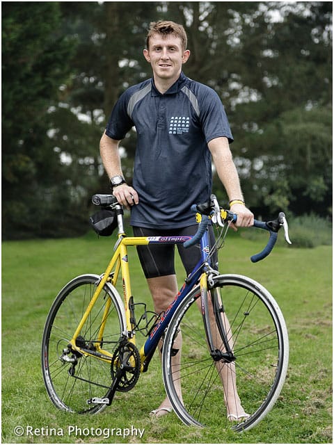 Bucklers Hard New Forest Triathlon 2012 Competitor Standing by Bike