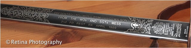 Engraved British Army Officers Sword