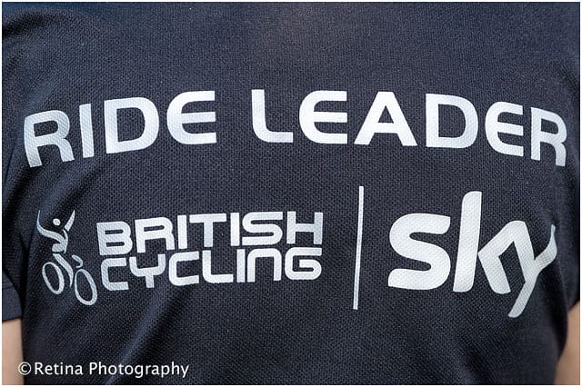 Sky Ride Leader T Shirt With British Cycling Logo