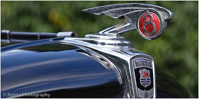 Bonnet Of Morris Eight Motor Car With Insignia