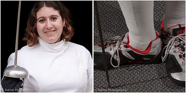 Female Fencer With Close Up Of Footwear