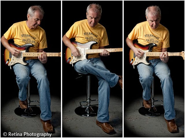 Guitar Player On Stool