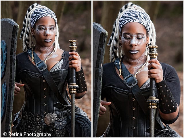 Live Action Role Play Larp Female Warrior Kneeling