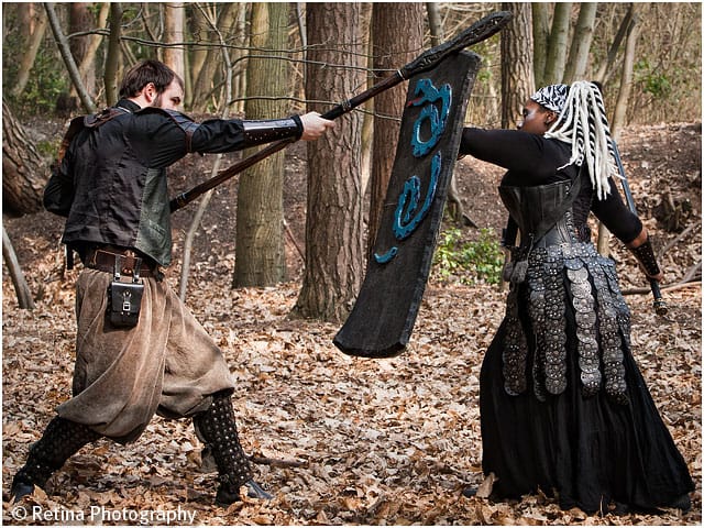 Live Action Role Play Larp Male And Female Play Fight