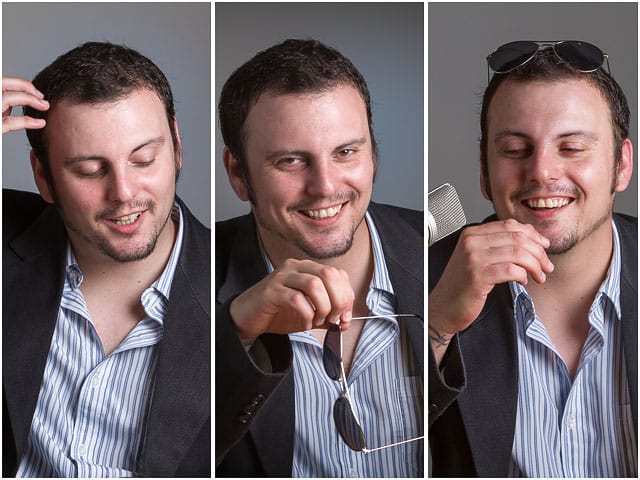 Mutiple Headshot Of SDFF Podcast Member Dave During Studio Photo Session