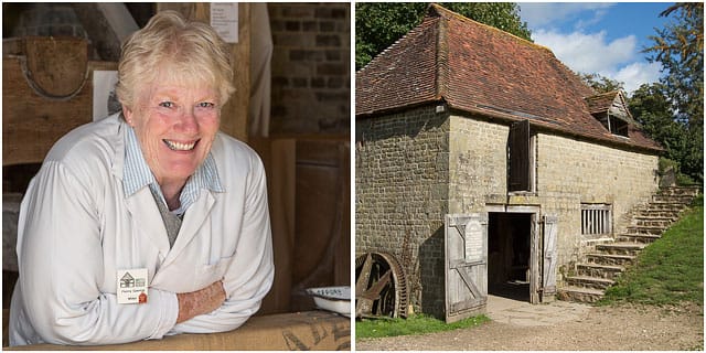 Working 17Th Century Watermill From Lurgashall With Portrait Of Volunteer