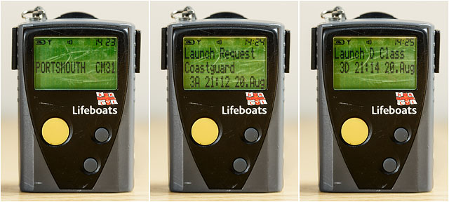 RNLI Volunteer Crew Pager Showing Call to Action