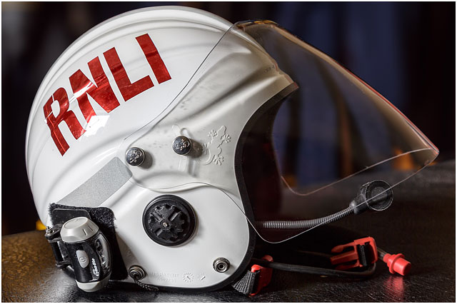 White RNLI Safety Helmet With Radio Communications