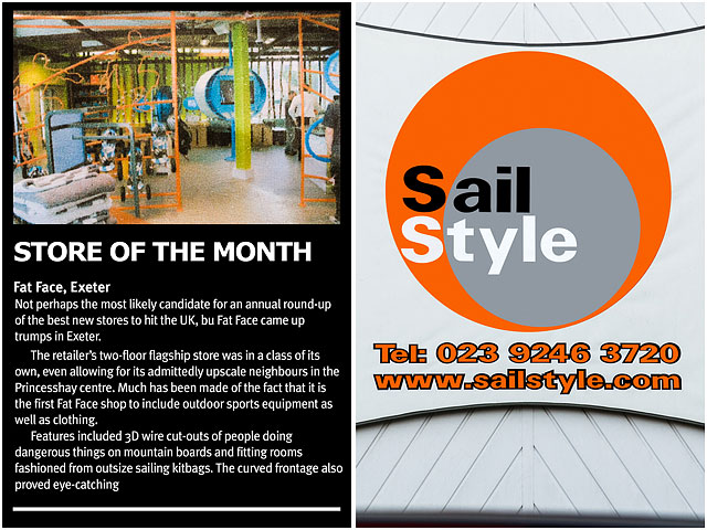 Fat Face Exeter High Street Store Of The Month With Sail Style Workshop Logo