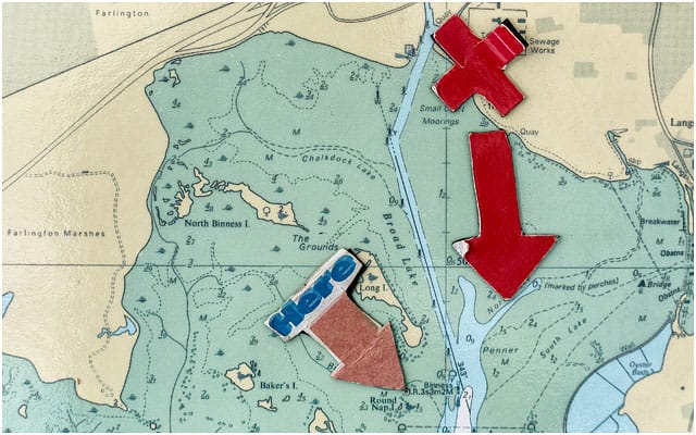 Nautical Chart of Langstone Channel Area Close to Portsmouth RNLI Station