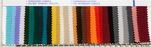sailmakers-upholstery-fabrics-colour-swatches Upholstery Colour Swatches Used For Matching Materials In Sail Repairs