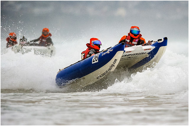 Zapcat Powerboat Racing In Choppy Sea