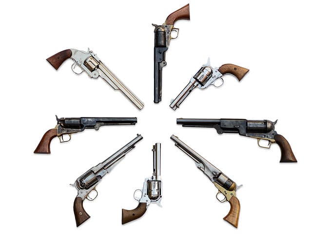 Collection Of Western Hand Guns From Around 1850