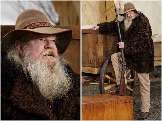 Man Dressed As American Wild West Trapper