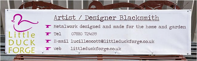 Artist designer blacksmith little duck forge external sign Artist Designer Blacksmith Little Duck Forge External Sign