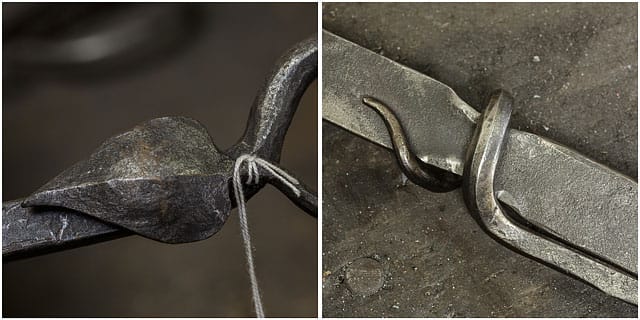 Close Up Detail Of Blacksmiths Metalwork Art 