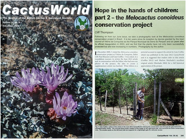 Cactus World Magazine Brazilian Conservation Project Article