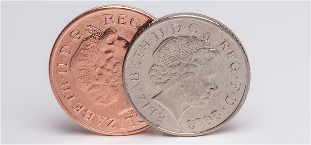 Two 2 Pence Ten 10 Coins Coin 