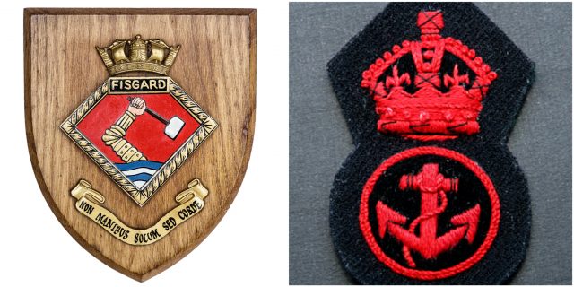 HMS Fisgard Crest Red Royal Navy Artificer Badge