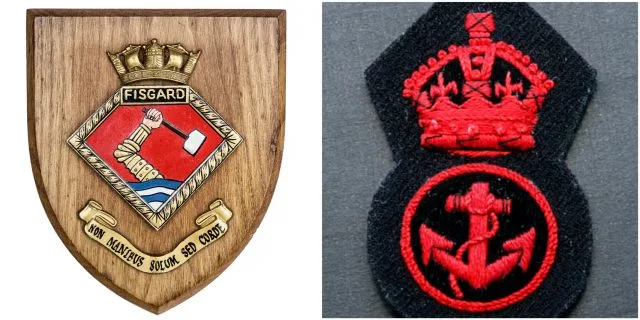 Fisgard HMS Fisgard Crest Red Royal Navy Artificer Badge