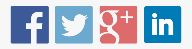 twitter facebook google+ linkedin social media icons