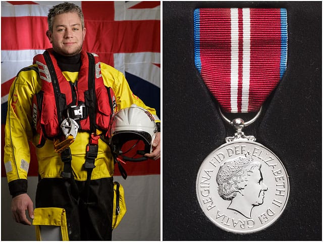 proud-Portsmouth-RNLI-station-volunteer-with-queens-jubilee-medal proud-Portsmouth-RNLI-station-volunteer-with-queens-jubilee-medal