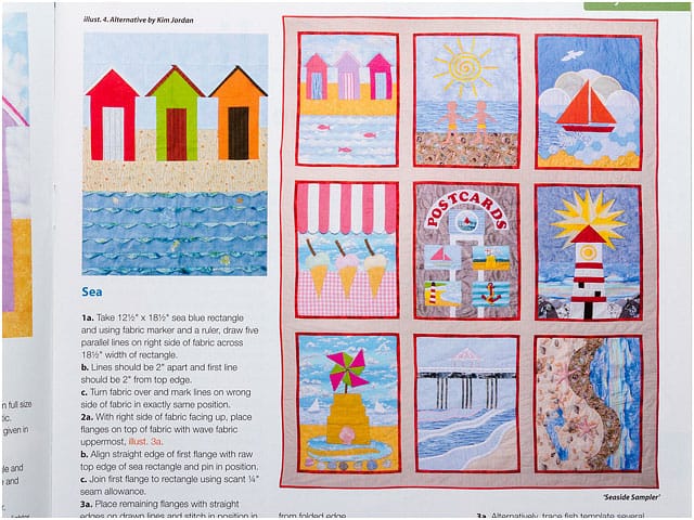 Seaside Sample Panel Details For Patchwork And Quilting Magazine 