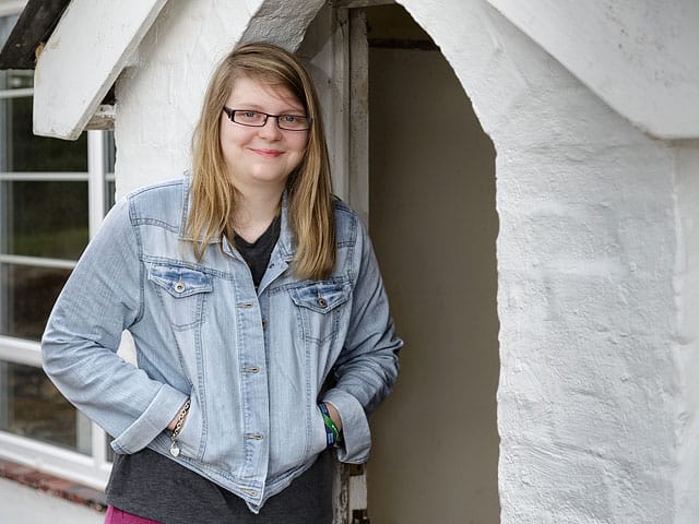 Young Woman Portrait Blue Denim Glasses Denmead Fox Hounds Public House 