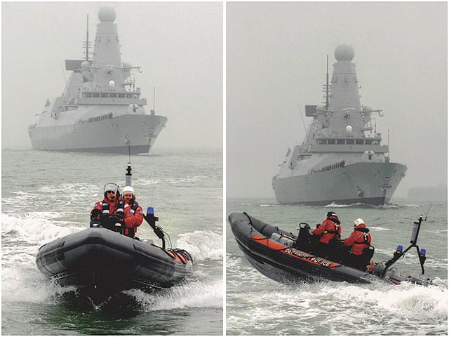 Portsmouth MOD Police RHIB Boat HMS Daring 