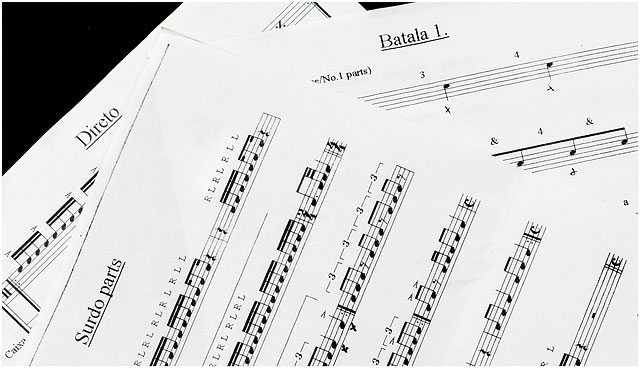 Music Sheets Notation Portsmouth Batala Drum 