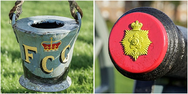 Portsmouth Fort Cumberland Guard Three Pounder Cannon Fire Bucket Decorative Barrel Plug