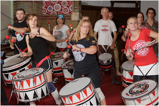 Batala Portsmouth practice night follow my leader Batala Portsmouth Practice Night