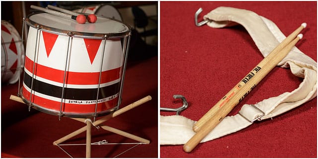 Batala portsmouth dobra drum on stand with drum sticks and hip strap Batala Portsmouth Dobra Drum On Stand With Drum Sticks and Hip Strap