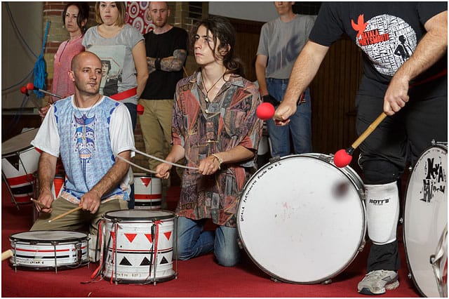 Batala portsmouth members on a practice night session Batala Portsmouth Practice Night