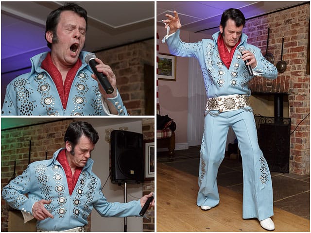 Fox Hounds Denmead Public House Elvis Tribute Singer Blue Las Vegas Suit 