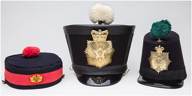 1860 Fort Cumberland Guard Forage and Bell Topped Shako Hats 