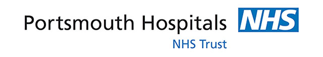 Portsmouth hospitals NHS trust logo on white background