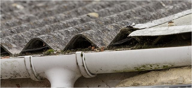 Asbestos roof panels