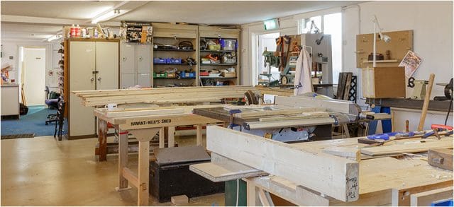 Inside the Havant Men’s Shed 