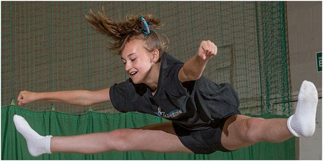 individual cheerleader jump 