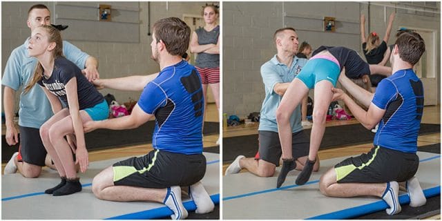 richard and alistair giving help during training 