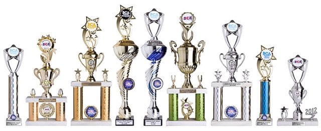 Portsmouth warriors cheerleading trophies 