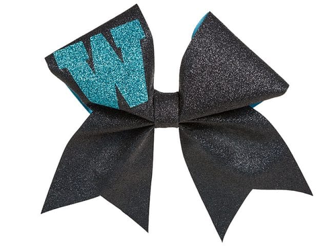 Warrior cheerleader bow front 