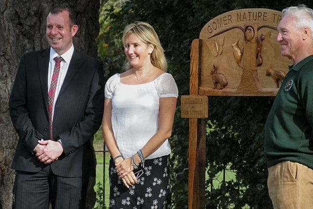 Handover of gomer junior school nature trail sign 