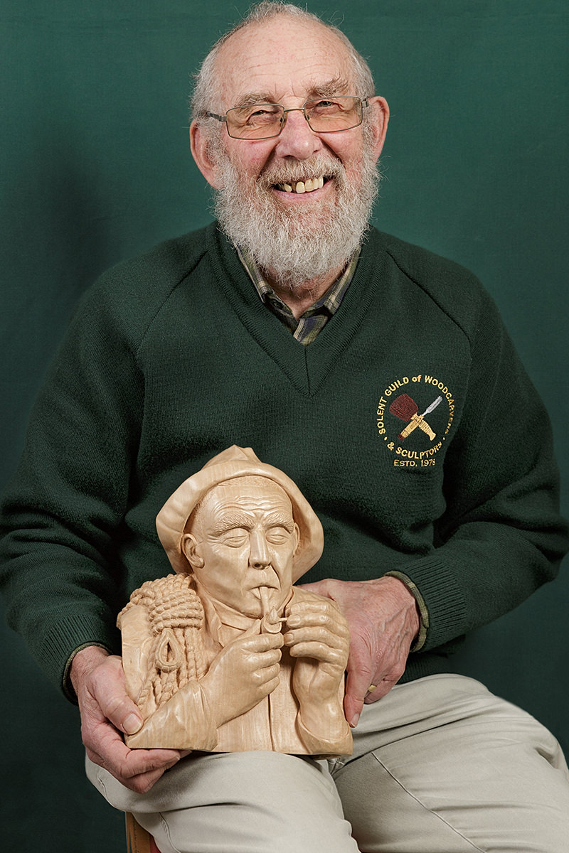 portrait of andy banger a member of the solent guild of woodcarvers and sculptors 