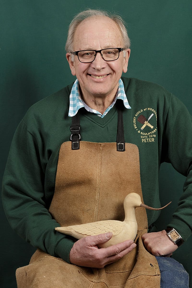 portrait of Peter Warren a member of the solent guild of woodcarvers and sculptors 