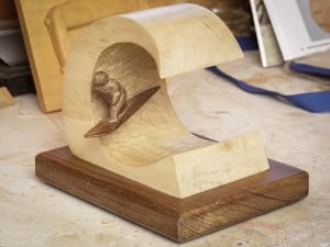 carving by a member of the solent guild of woodcarvers and sculptors