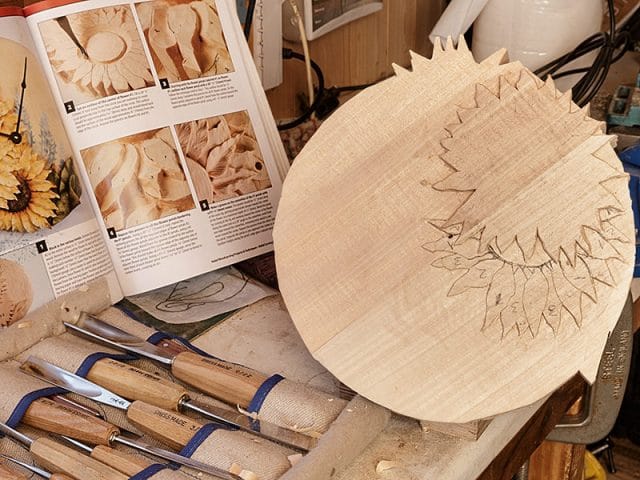 carving by a member of the solent guild of woodcarvers and sculptors 