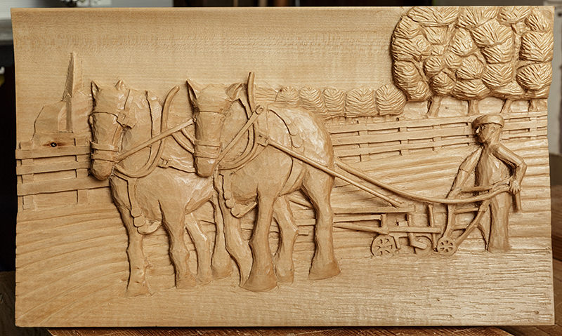 carving by a member of the solent guild of woodcarvers and sculptors