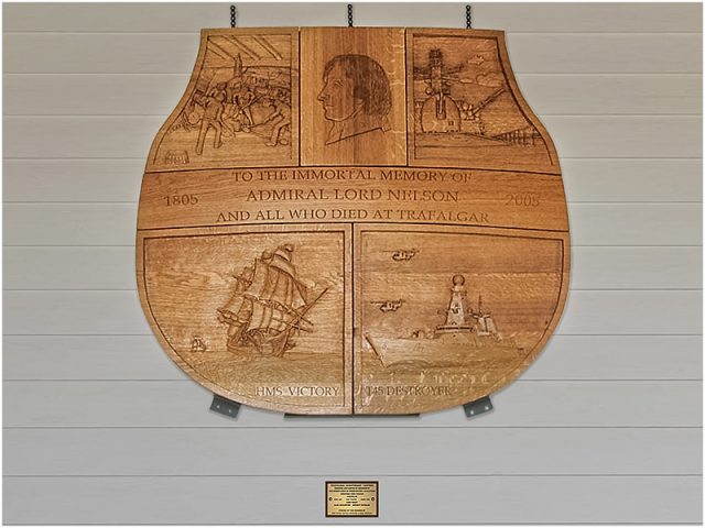 trafalgar bicentennial commemoration carving by the solent guild of woodcarvers and sculptors 